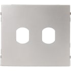 Aiphone - Façade en zamak, 2 perçages au diamètre 25 mm pour VIGIK+ et / ou canon résident