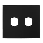 Aiphone - Façade finition noire satinée pour module 2 perçages