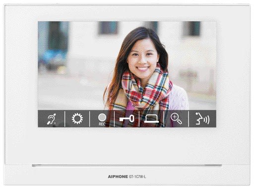 Aiphone - Moniteur mains libres écran 7'', mémoire, zoom 9 zones, boucle magnétique & WIFI