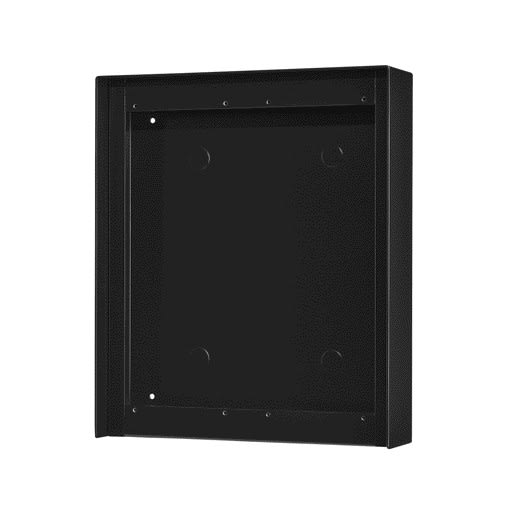 Aiphone - Cadre saillie avec visière anti-pluie, finition noire satin pour 2 x GF3FB