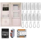 Aiphone - Pack audio 10 BP, programmé, encastré, centrale, alim. & 10 postes audio GT1D
