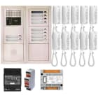 Aiphone - Pack audio 10 bp encastré, module vigik, centrale, 10 gt1d & alim.