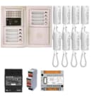 Aiphone - Pack audio 8 bp encastré, module vigik, centrale, 8 gt1d & alim.