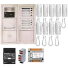 Aiphone - Pack audio 9 bp encastré, module vigik, centrale, 9 gt1d & alim.