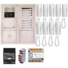 Aiphone - Pack audio 9 bp encastré, module vigik, centrale, 9 gt1d & alim.