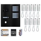 Aiphone - Pack GT audio 9 BP programmé avec platine façade noire satin