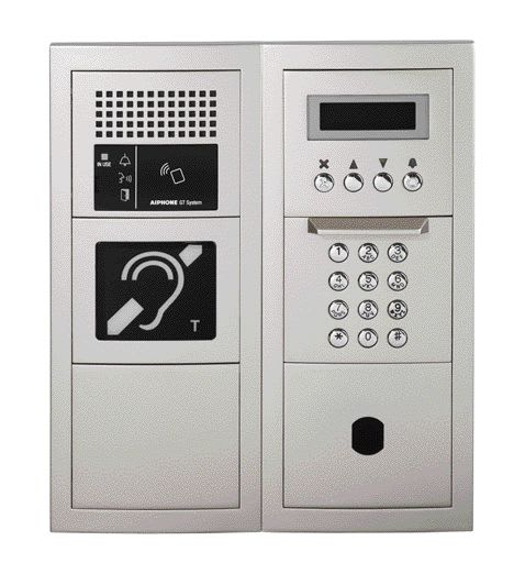 Aiphone - Platine audio modulaire à défilement, boucle magnétique & emplacement vigik