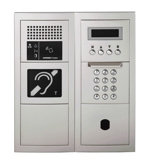 Aiphone - Platine audio modulaire à défilement avec boucle magnétique & emplacement VIGIK+