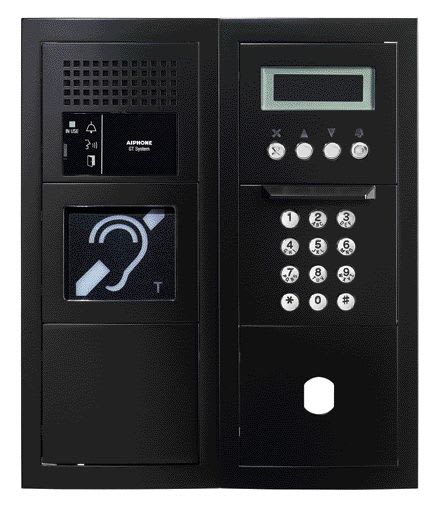 Aiphone - Platine audio modulaire, défilement, finition noir, BM & emplacement Vigik