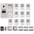 Aiphone - Pack vidéo 10 bp encastré, module vigik, centrales, 3 gt4z, 10 gt1m3l & alim.