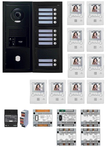 Aiphone - Pack vidéo programmé 10 lots, platine noire satin, 10xGT1M3L - Délai 3 semaines