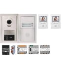 Aiphone - Pack vidéo 2 bp encastré, module vigik, centrales, 1 gt4z, 2 gt1m3l & alim.