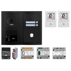 Aiphone - Pack GT vidéo 2 BP programmé avec platine façade noire satin