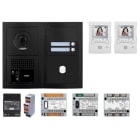 Aiphone - Pack vidéo programmé 2 BP, platine noire satin, 2 x GT1M3L - Délai 3 semaines