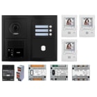 Aiphone - Pack vidéo programmé 3 BP, platine noire satin, 3 x GT1M3L - Délai 3 semaines