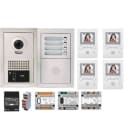 Aiphone - Pack vidéo 4 bp encastré, module vigik, centrales, 1 gt4z, 4 gt1m3l & alim.