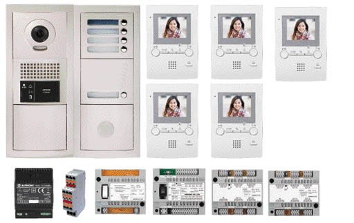 Aiphone - Pack vidéo programmé 5 BP, plat. enc. centrales, distributeurs, alim, 5 x GT1M3L