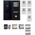 Aiphone - Pack GT vidéo 5 BP programmé avec platine façade noire satin