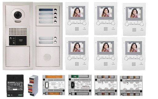 Aiphone - Pack vidéo programmé 6 BP, plat. enc. centrales, distributeurs, alim, 6 x GT1M3L