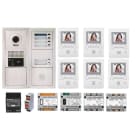 Aiphone - Pack vidéo 6 bp encastré, module vigik, centrales, 2 gt4z, 6 gt1m3l & alim.