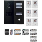 Aiphone - Pack vidéo programmé 6 BP, platine noire satin, 6 x GT1M3L - Délai 3 semaines