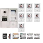 Aiphone - Pack vidéo 7 bp encastré, module vigik, centrales, 2 gt4z, 7 gt1m3l & alim.