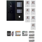 Aiphone - Pack GT vidéo 7 BP programmé avec platine façade noire satin