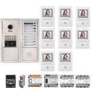 Aiphone - Pack vidéo 8 bp encastré, module vigik, centrales, 2 gt4z, 8 gt1m3l & alim.