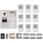 Aiphone - Pack vidéo 9 bp encastré, module vigik, centrales, 3 gt4z, 9 gt1m3l & alim.