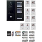 Aiphone - Pack GT vidéo 9 BP programmé avec platine façade noire satin