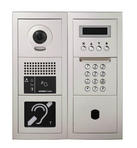 Aiphone - Platine vidéo modulaire à défilement, boucle magnétique & emplacement vigik