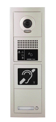 Aiphone - Platine vidéo modulaire 1 appel, résistante au vandalisme, boucle magnétique