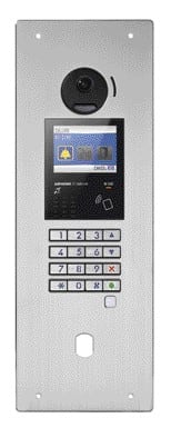 Aiphone - Platine vidéo langue Basque, inox, défilement, boucle magnétique, percée VIGIK+