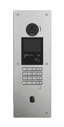 Aiphone - Platine vidéo encastrée, 6 vis, carter fourni, défilement, b. mag. percée VIGIK+