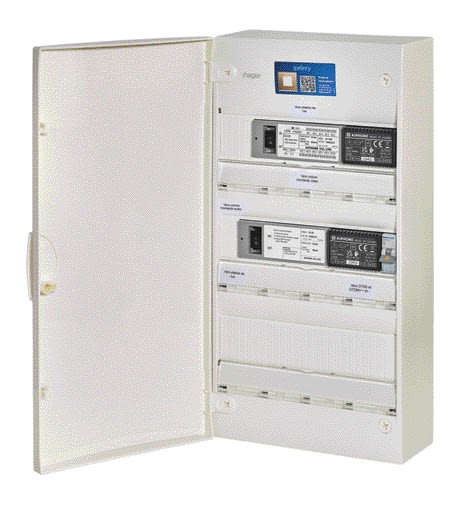 Aiphone - Tableau monté-câblé avec 1xGTBC, 1xGFC, 1xGTVBC, 2xPS2420DM et 1 disjoncteur 2 A