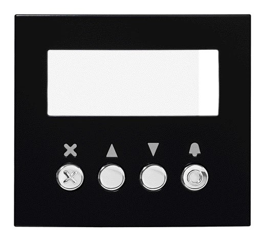 Aiphone - Façade en zamak pour module à défilement des noms GTNSB, finition noir satin