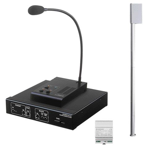 Aiphone - Kit interphone guichet avec micro côté service et tube acoustique côté public