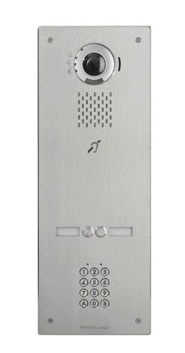 Aiphone - Plat. vidéo enc. 2bp ip/sip, inox, pictos, syn. vocale, b. magnétique, clav codé