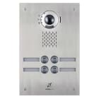 Aiphone - Platine vidéo enc. 4 bp ip/sip, inox, pictos, synthèse vocale, boucle magnétique