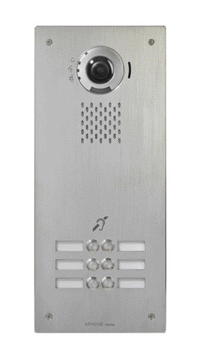 Aiphone - Plat. vidéo IP enc. inox, 4 BP, SIP, picto, s. vocale & b. m. - Délai 5 semaines