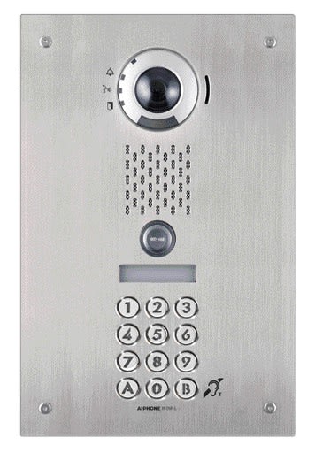 Aiphone - Plat. vid. IP enc. 1BP, clavier, SIP, picto, synthèse vocale & boucle magnétique