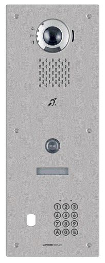 Aiphone - Plat. v. enc. 1bp ip/sip,inox,access,pictos,s. vocale,boucle m,p. vigik, clavier