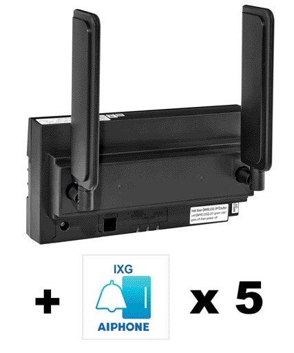 Aiphone - Pack 1 passerelle IP / GSM et 5 licences pour renvoi sur application IXG