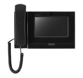 Aiphone - Poste vidéo IP noir, mains libres & combiné avec b. magnétique, SIP, écran 7''