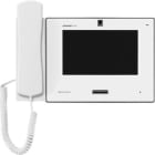 Aiphone - Poste vidéo IP blanc, mains libres & combiné avec b. magnétique, SIP, écran 7''