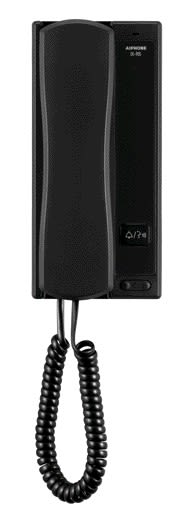 Aiphone - Poste audio noir IP, SIP, réponse combiné ou mains libres, 1 commande de gâche