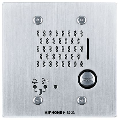 Aiphone - Platine audio encastree inox 1 bp ip-sip hauteur 120 mm