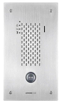 Aiphone - Platine audio IP, encastrée inox, 1 BP, synthèse vocale & pictos, hauteur 165 mm