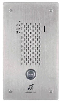 Aiphone - Plat. audio IP, encastrée inox, 1BP, synthèse vocale, pictos, boucle magnétique