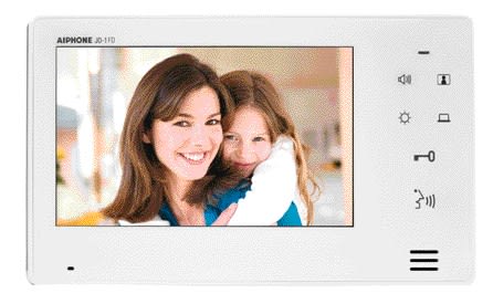 Aiphone - Moniteur secondaire écran 7'', touches sensitives, en ABS blanc, pour gamme JO